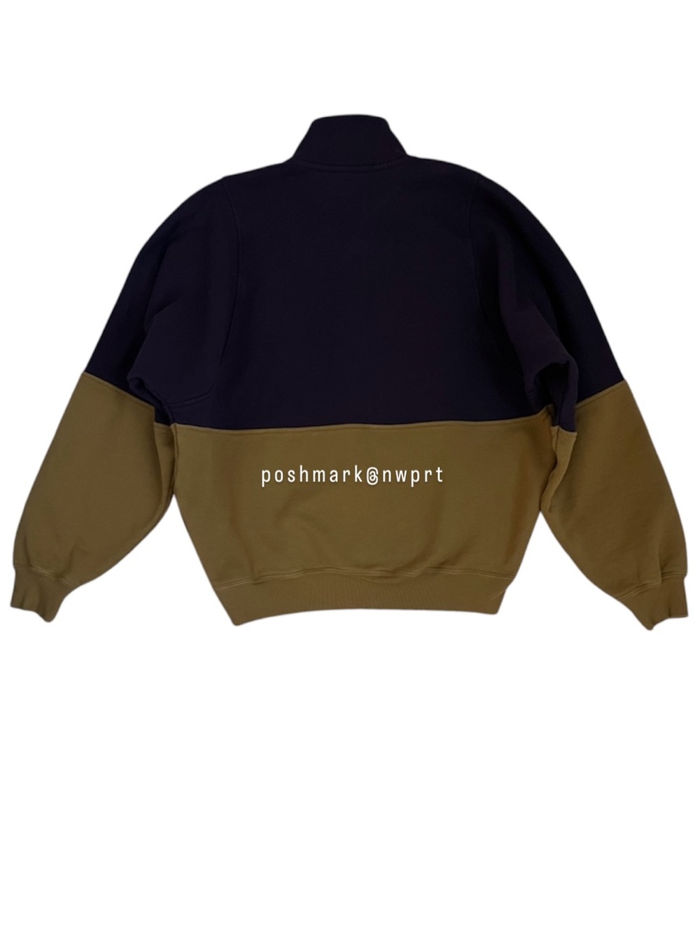 Saint Laurent 💯 Bicolor Funnel Neck Pullover Track Jacket Maroon Mustard XS 0 2 - Picture 9 of 16